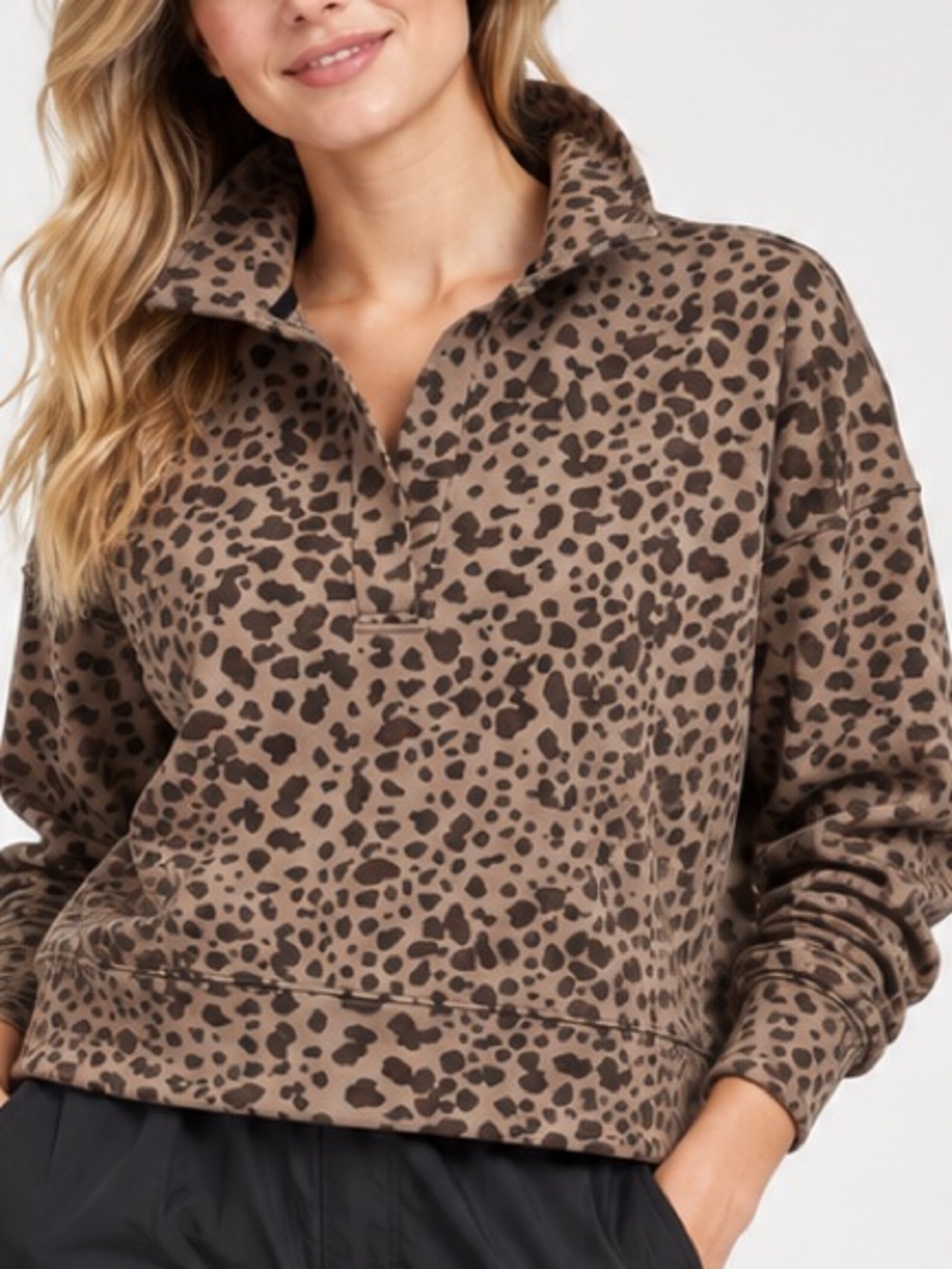 YPB Leopard Print Hooded Pullover Sweatshirt Small | Athleisure, Y2K, Streetwear
